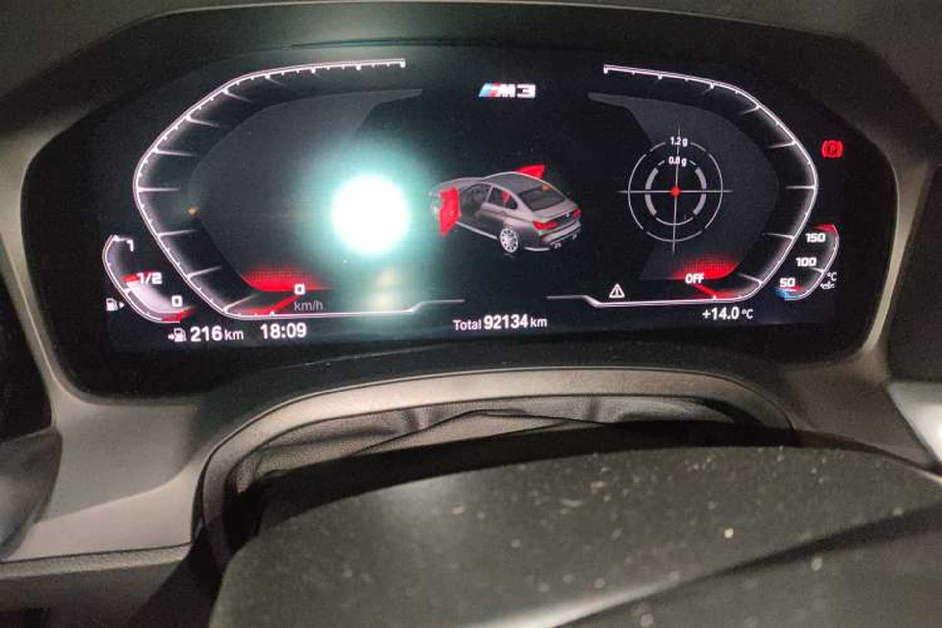 Used BMW M3 2021 M3 Sedan Thunder Edition Odometer Close Up