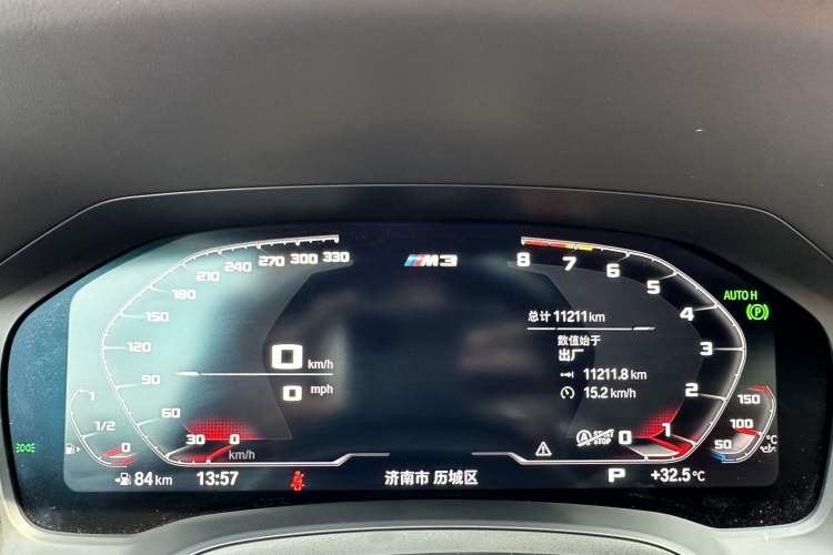 Used BMW M3 2021 M3 Sedan Thunder Edition Odometer Close Up