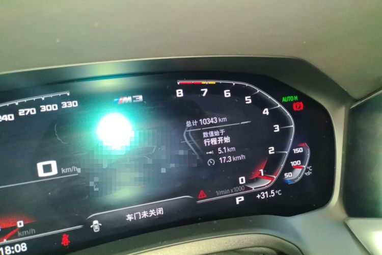 Used BMW M3 2021 M3 Sedan Thunder Edition Odometer Close Up