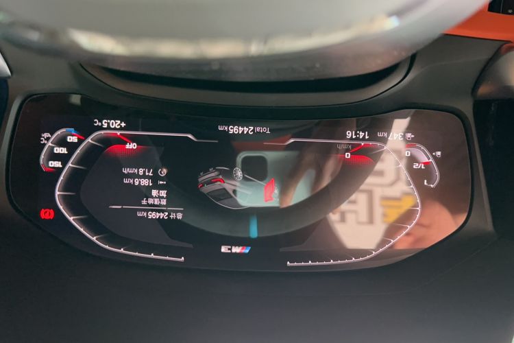 Used BMW M3 2021 M3 Sedan Thunder Edition Odometer Close Up