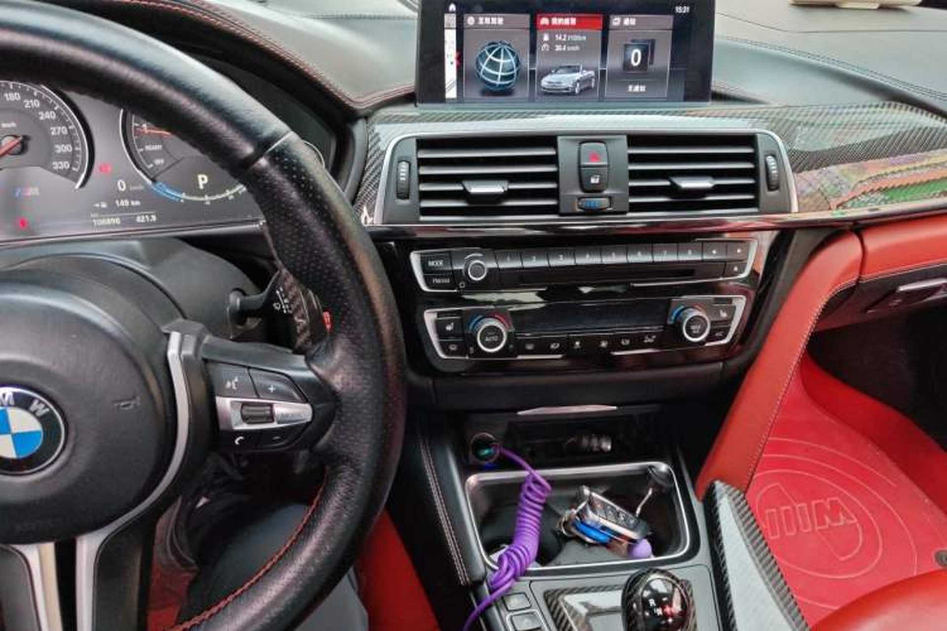 Used BMW M4 2017 M4 Convertible Sports Coupe Audio And AC Panel