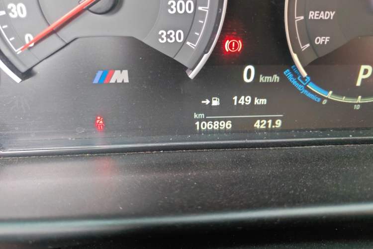 Used BMW M4 2017 M4 Convertible Sports Coupe Odometer Close Up