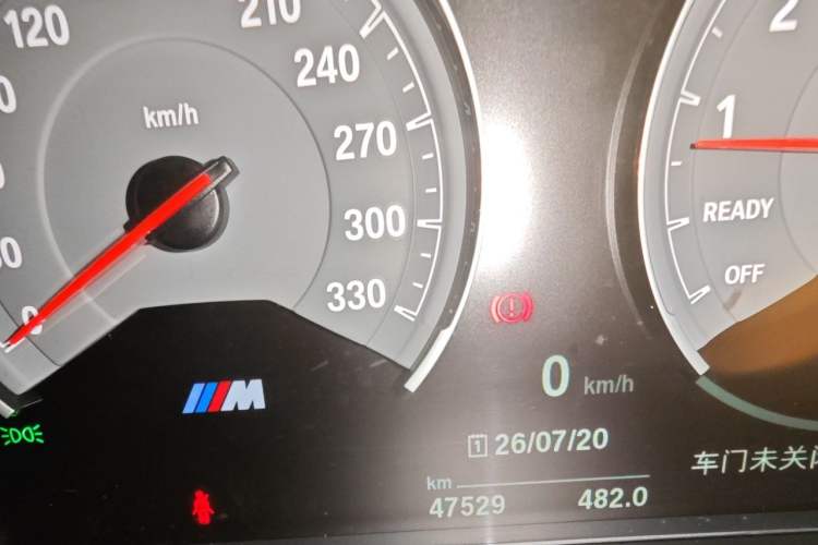 Used BMW M4 2017 M4 Convertible Sports Coupe Odometer Close Up
