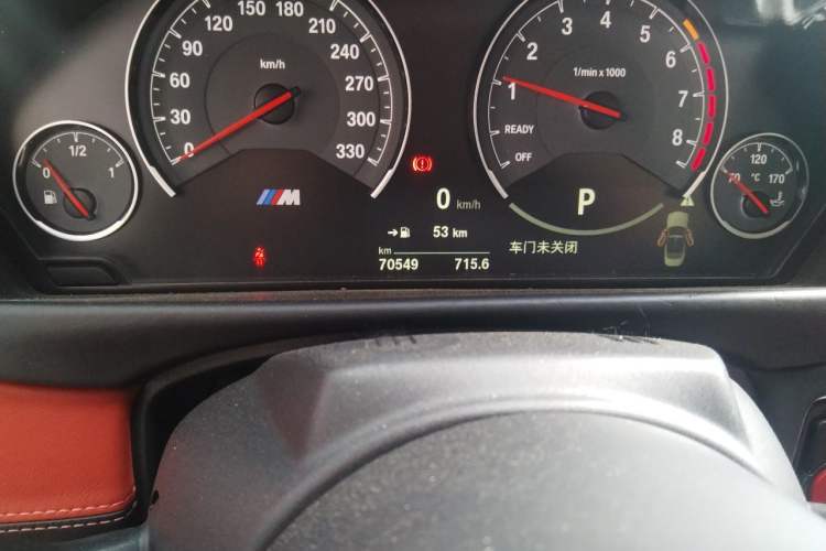 Used BMW M4 2017 M4 Convertible Sports Coupe Odometer Close Up