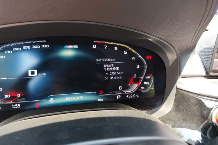 Used BMW M5 2018 M5 Odometer Close Up
