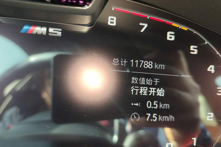 Used BMW M5 2021 M5 Odometer Close Up