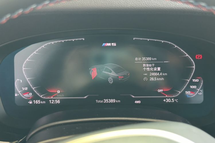 Used BMW M5 2021 M5 Odometer Close Up