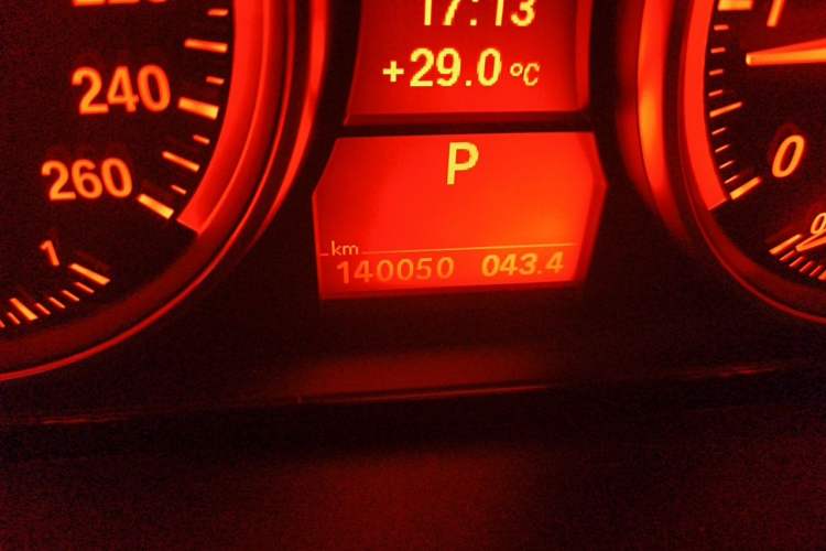 Used BMW X1 2012 xDrive28i Odometer Close Up