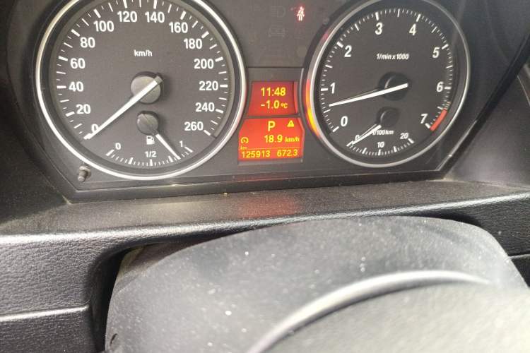 Used BMW X1 2012 xDrive20i Odometer Close Up