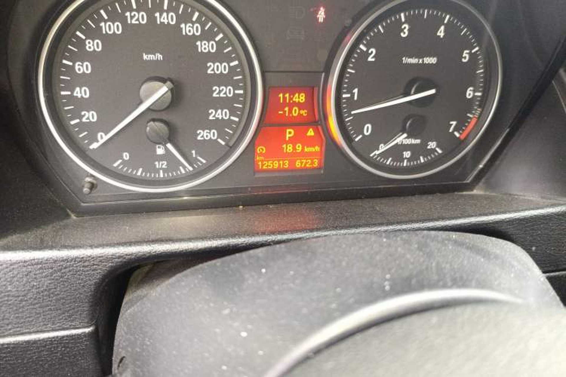 Used BMW X1 2012 xDrive20i Odometer Close Up
