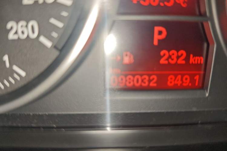 Used BMW X1 2012 xDrive20i Odometer Close Up