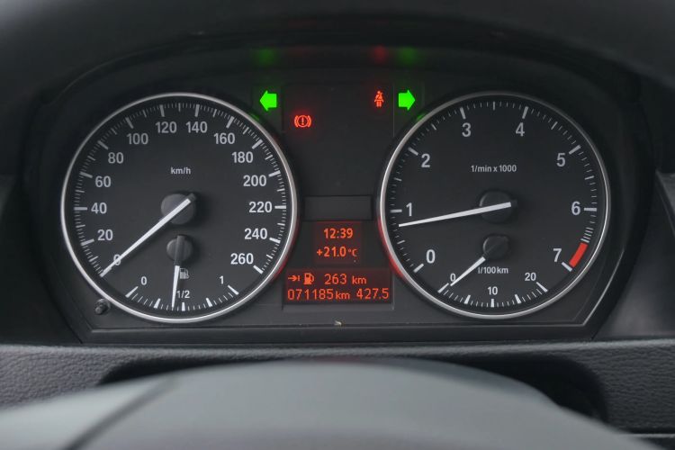 Used BMW X1 2013 sDrive18i manual model Odometer Close Up