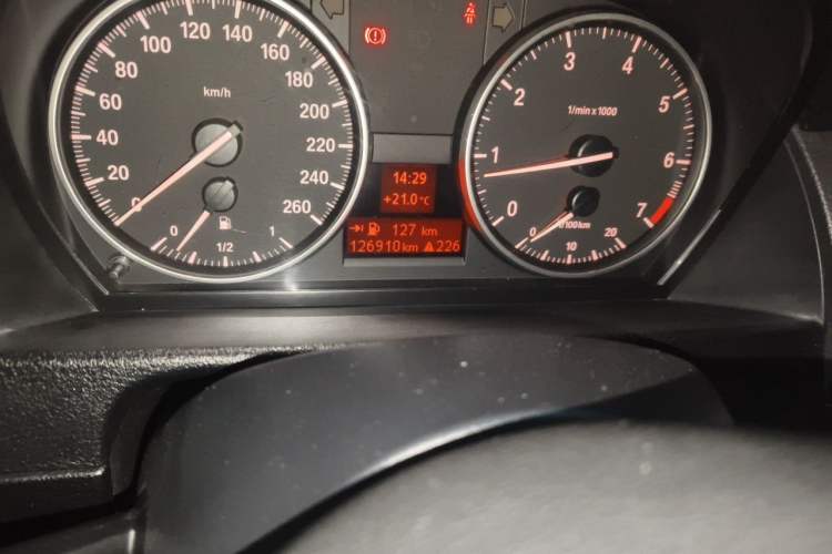 Used BMW X1 2013 sDrive18i manual model Odometer Close Up
