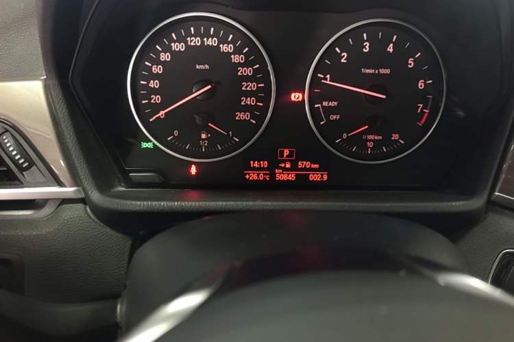 Used BMW X1 2016 sDrive20Li Luxury Model Odometer Close Up