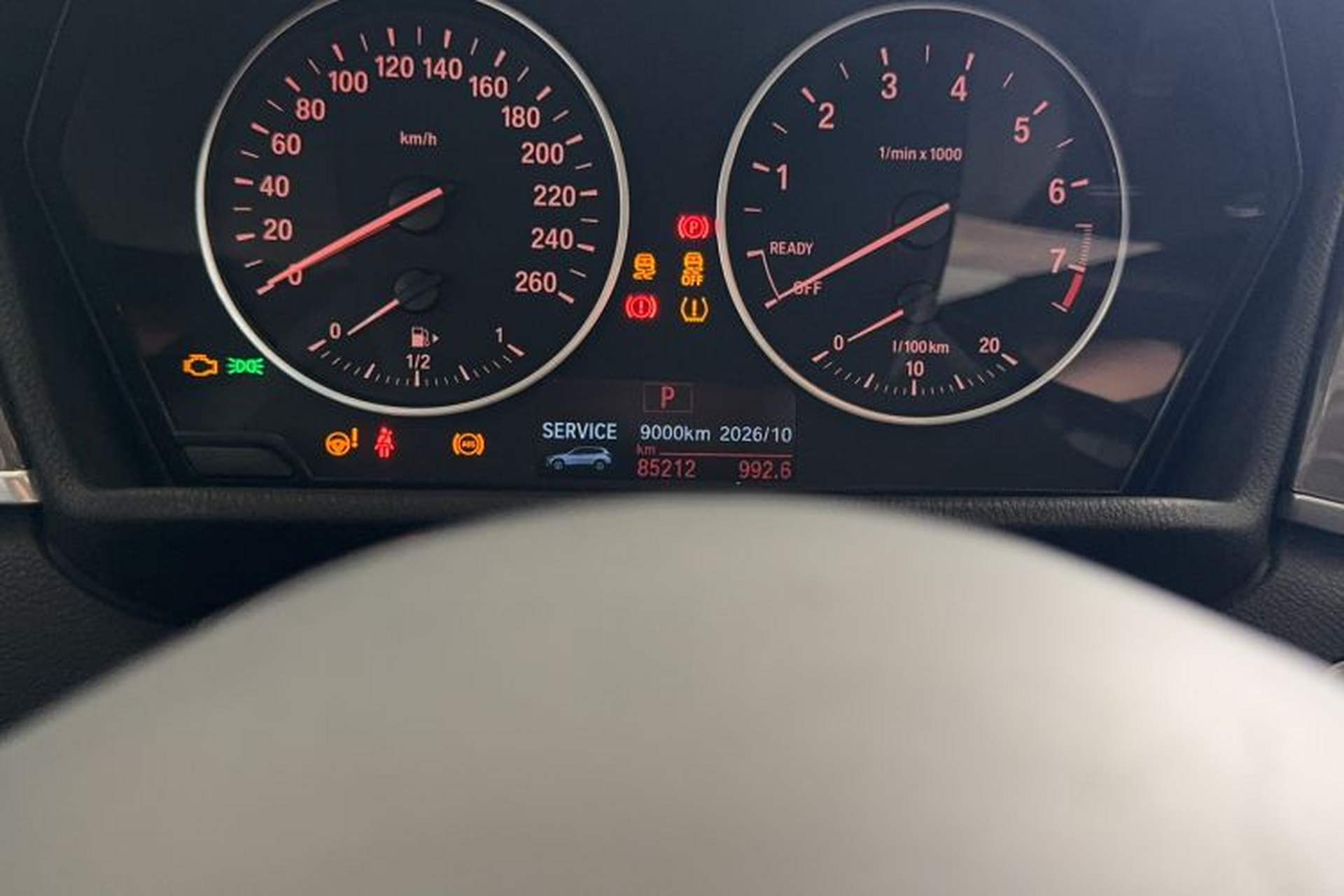 Used BMW X1 2016 sDrive18Li Luxury Model Odometer Close Up