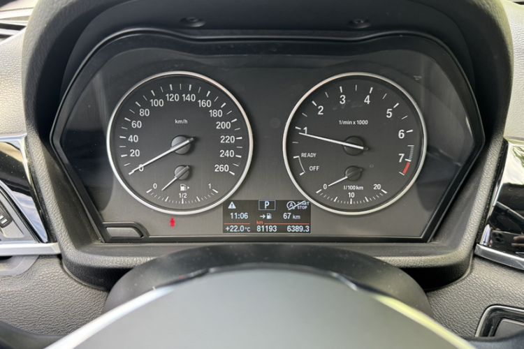 Used BMW X1 2016 sDrive20Li Luxury Model Odometer Close Up