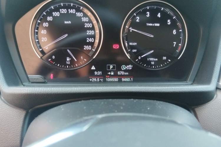 Used BMW X1 2018 sDrive18Li Luxury Model Odometer Close Up