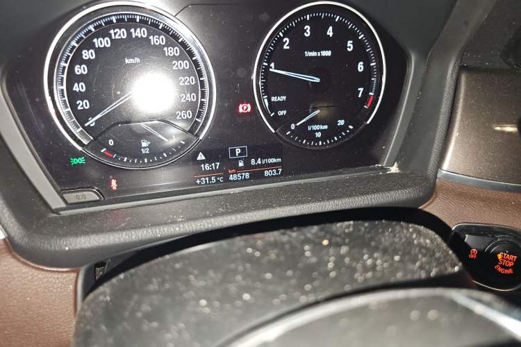 Used BMW X1 2018 sDrive18Li Luxury Model Odometer Close Up