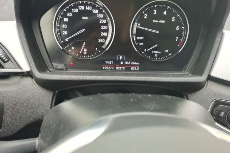 Used BMW X1 2019 sDrive20Li Leading Model Odometer Close Up