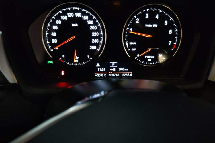 Used BMW X1 2019 sDrive20Li Leading Model Odometer Close Up