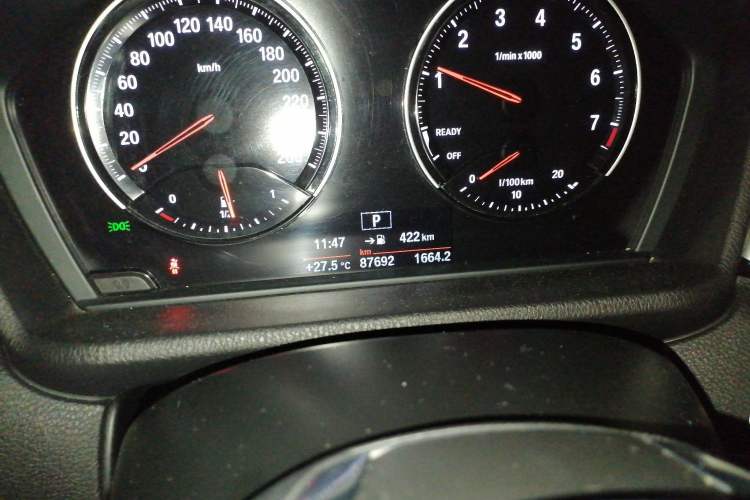 Used BMW X1 2019 sDrive20Li Leading Model Odometer Close Up