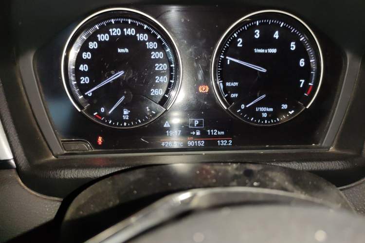 Used BMW X1 2019 sDrive18Li Fashion Model Odometer Close Up