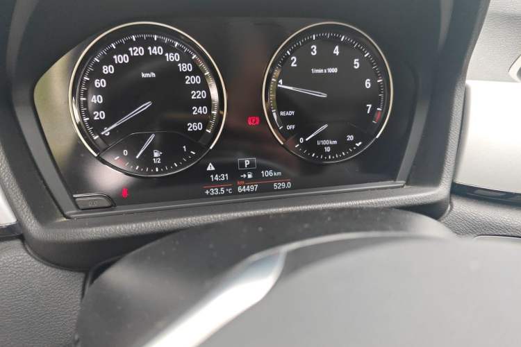 Used BMW X1 2019 sDrive18Li Fashion Model Odometer Close Up