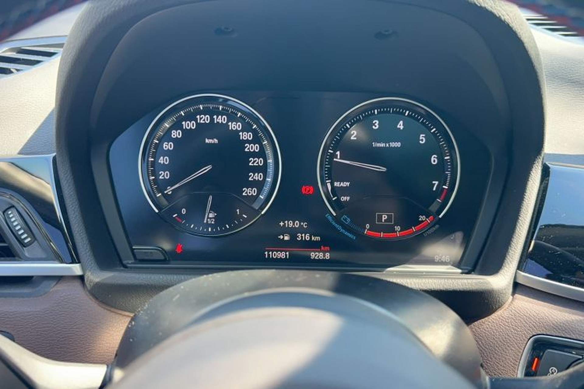 Used BMW X1 2020 sDrive25Li Leading Model Odometer Close Up