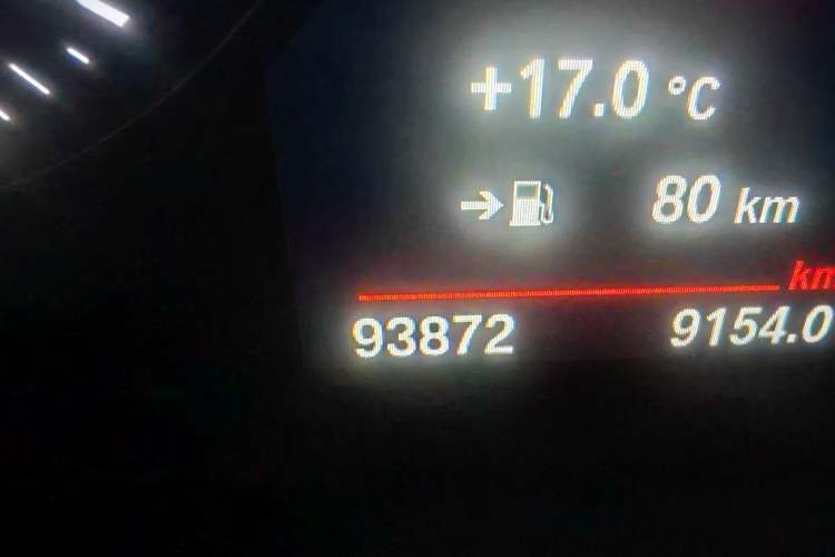 Used BMW X1 2021 sDrive20Li Fashion Model Odometer Close Up