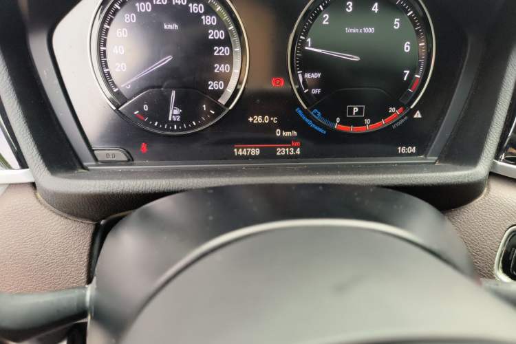 Used BMW X1 2021 sDrive25Li Leading Model Odometer Close Up