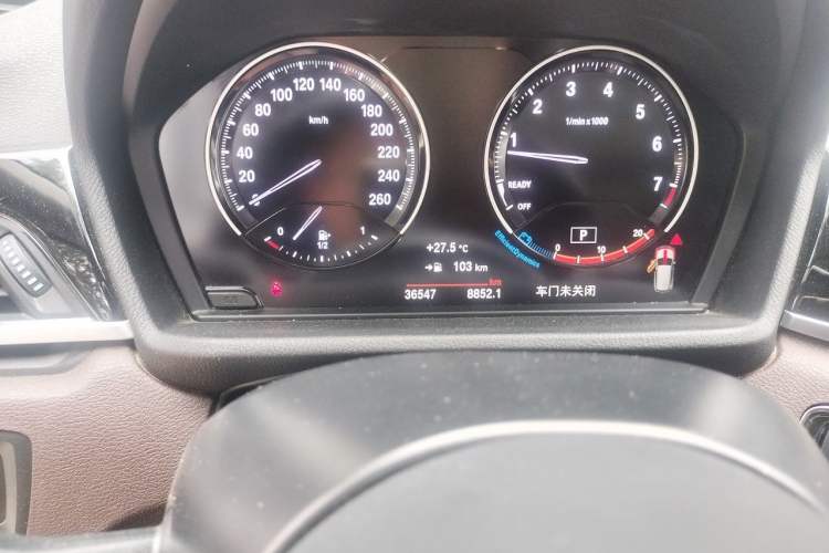 Used BMW X1 2021 sDrive25Li Leading Model Odometer Close Up