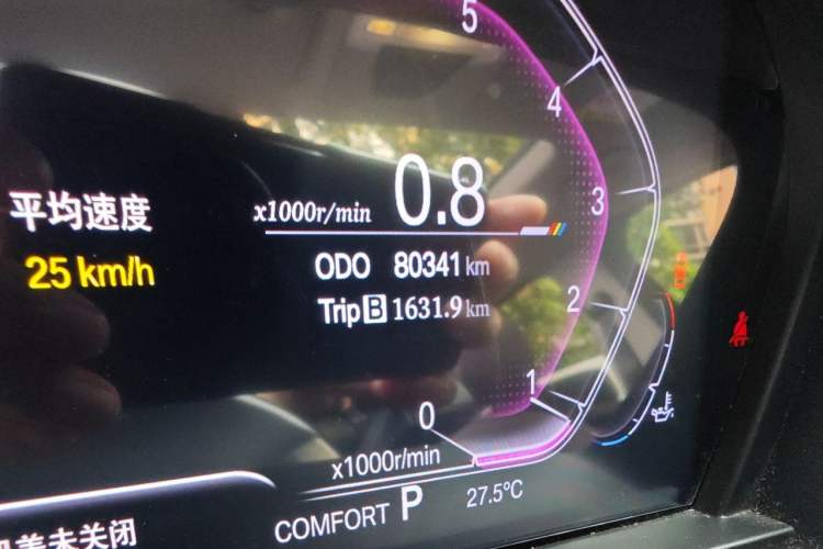 Used BMW X1 2021 sDrive25Li Leading Model Odometer Close Up