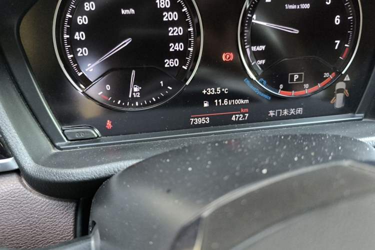 Used BMW X1 2022 sDrive20Li Fashion Model Odometer Close Up