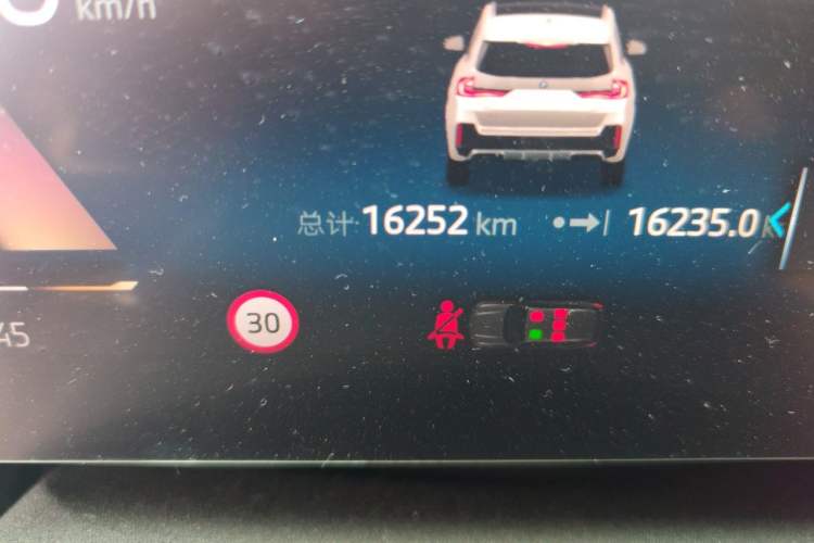 Used BMW X1 2024 sDrive25Li M Sport Package Odometer Close Up