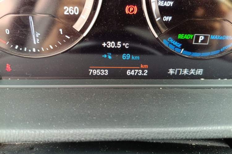 Used BMW X1 New Energy 2019 xDrive25Le Mileage Upgrade Version Odometer Close Up