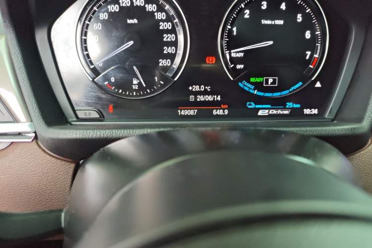 Used BMW X1 New Energy 2019 xDrive25Le Luxury Model Odometer Close Up