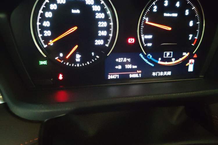 Used BMW X2 2021 Updated xDrive25i Midnight Edition Odometer Close Up