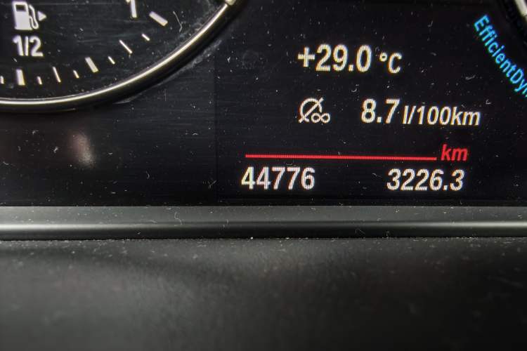 Used BMW X2 2020 sDrive25i Luxury Model with M Sport Package Odometer Close Up