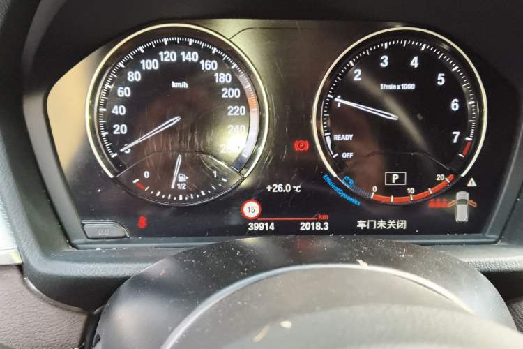 Used BMW X2 2020 sDrive25i Luxury Model with M Sport Package Odometer Close Up