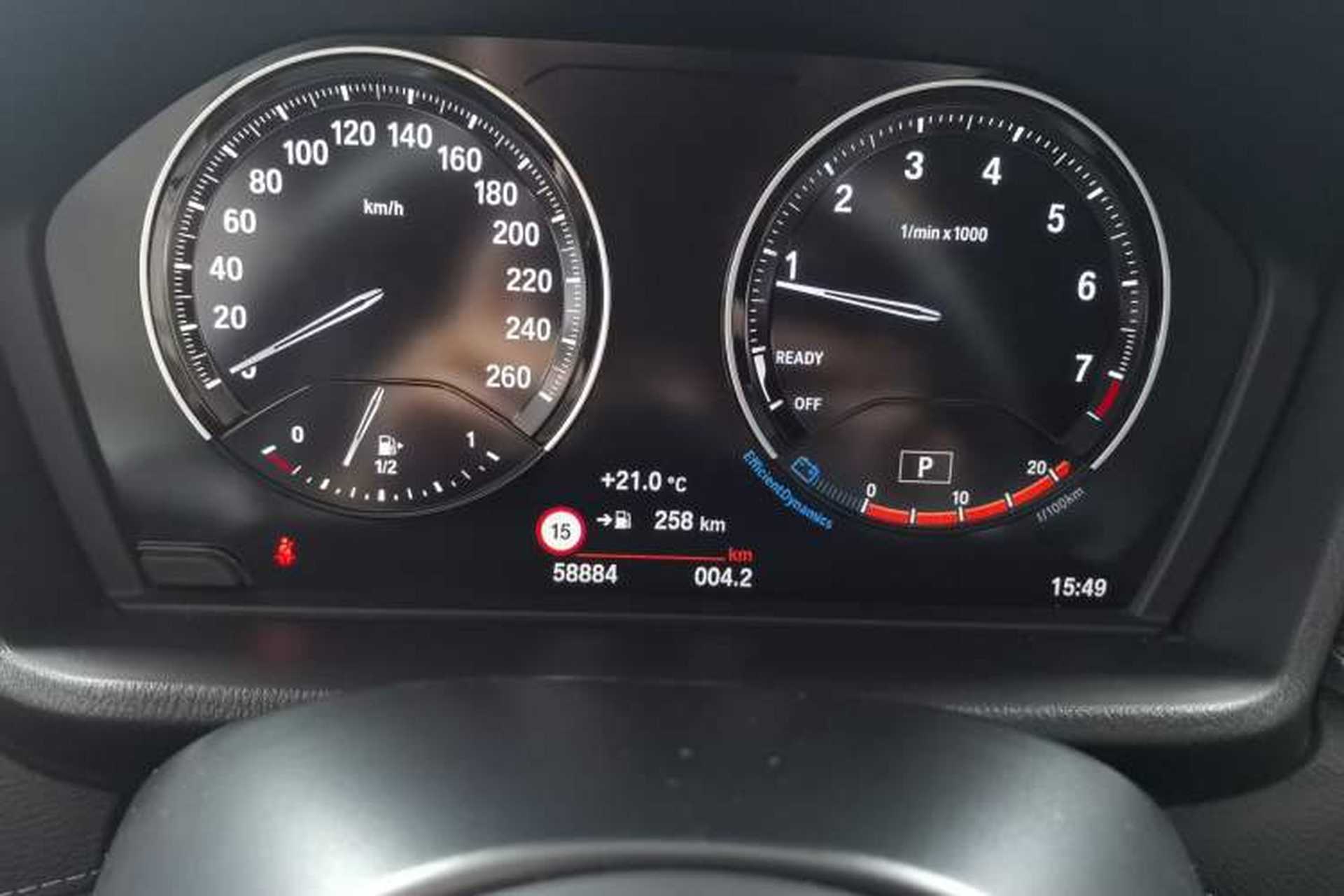 Used BMW X2 2020 sDrive25i Luxury M Sport Package Odometer Close Up