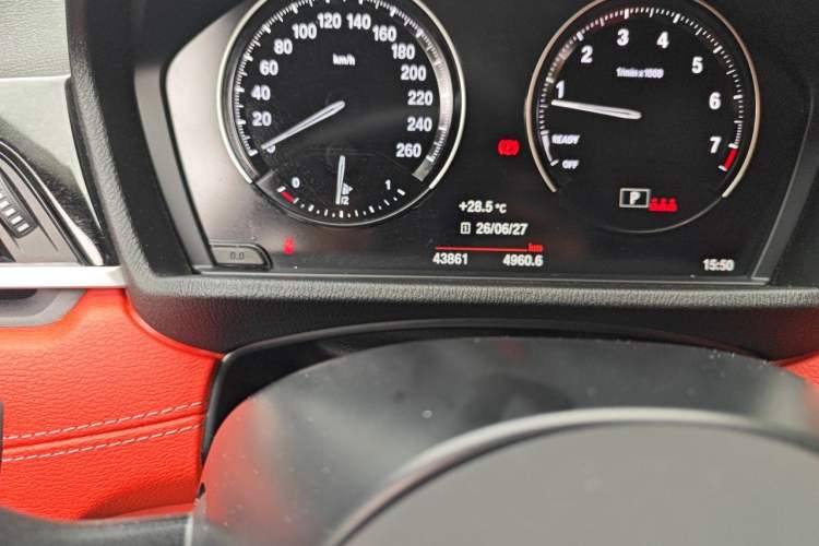 Used BMW X2 2021 sDrive25i Leading Model M Sport Package Odometer Close Up