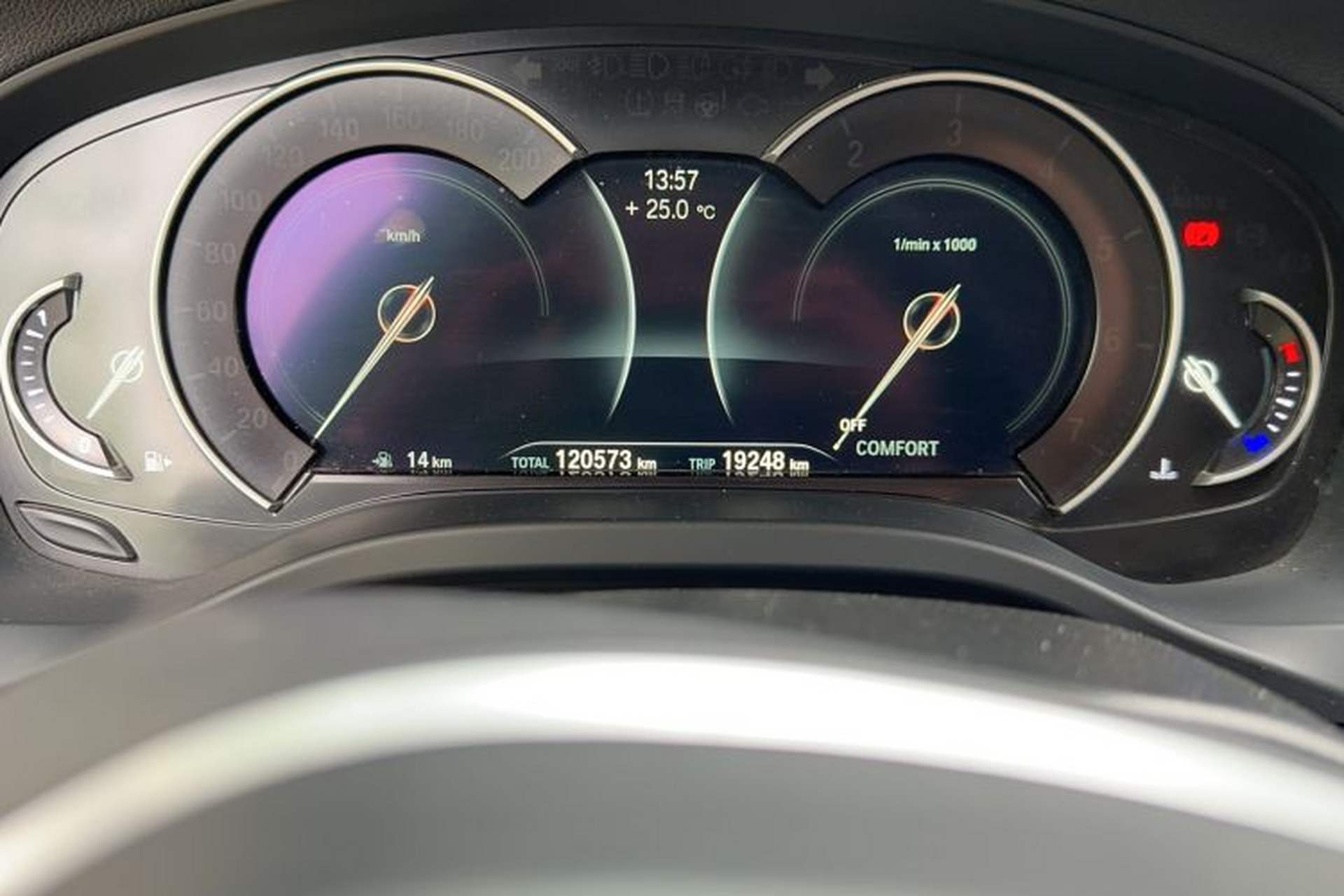 Used BMW X3 2018 xDrive25i M Sport Package China VI Odometer Close Up
