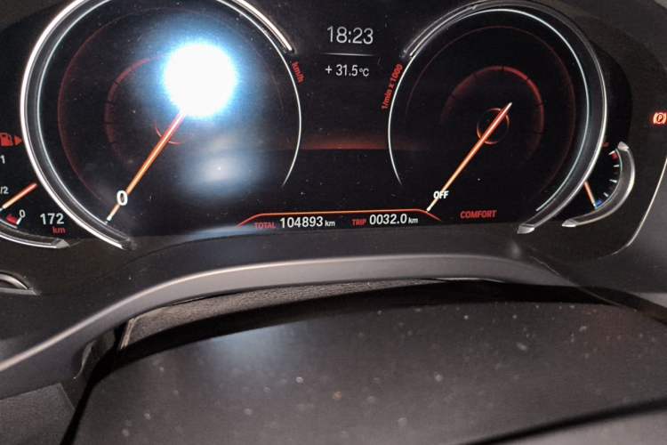 Used BMW X3 2018 xDrive30i Luxury Edition M Sport Package China VI Odometer Close Up
