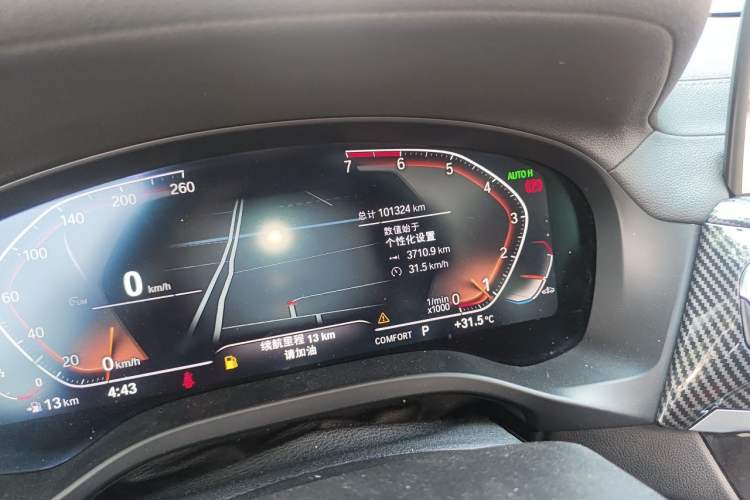 Used BMW X3 2018 xDrive30i Luxury Model with M Sport Package China V Emission Standard Odometer Close Up