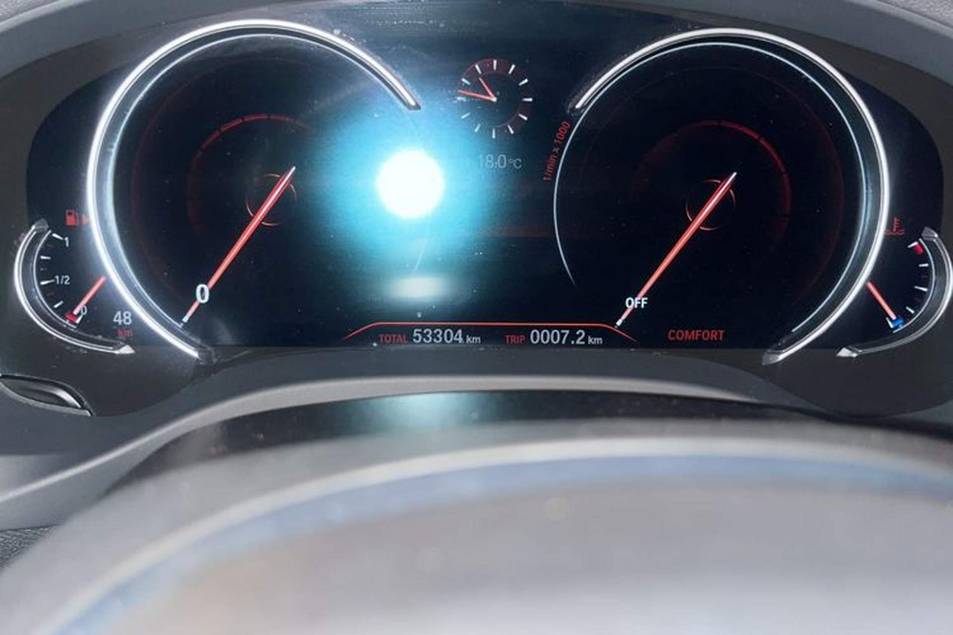 Used BMW X3 2018 xDrive25i M Sport Package China VI Odometer Close Up