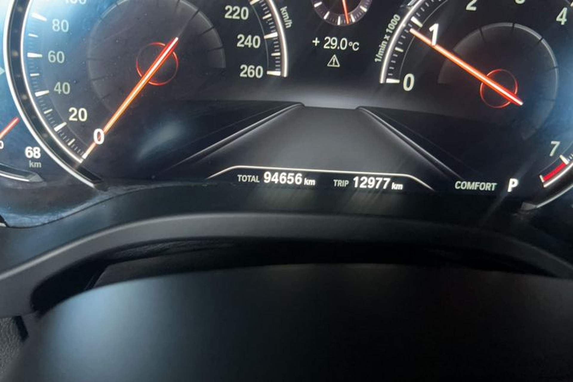 Used BMW X3 2019 xDrive25i Luxury Package Odometer Close Up