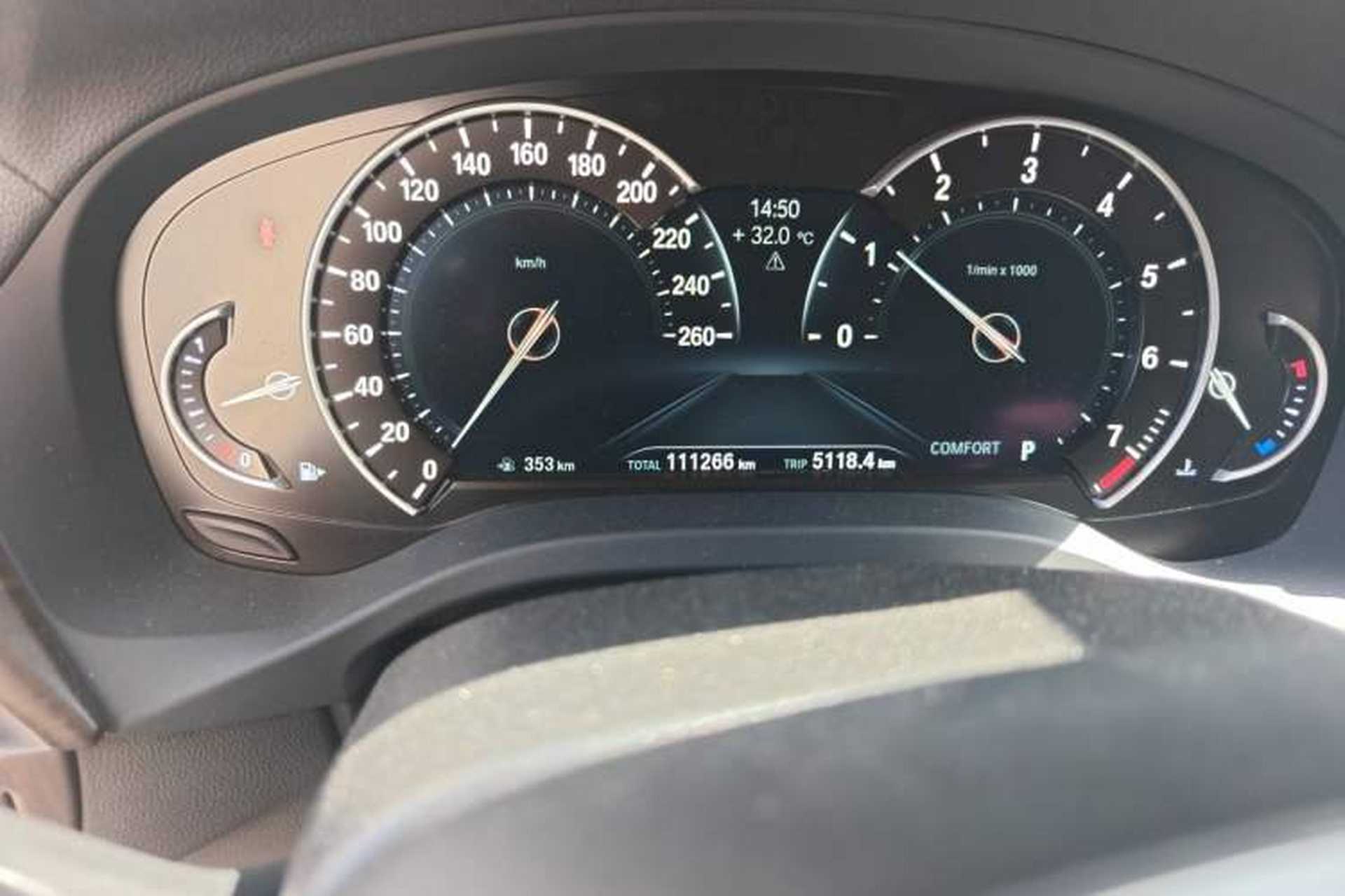Used BMW X3 2019 xDrive25i M Sport Package Odometer Close Up