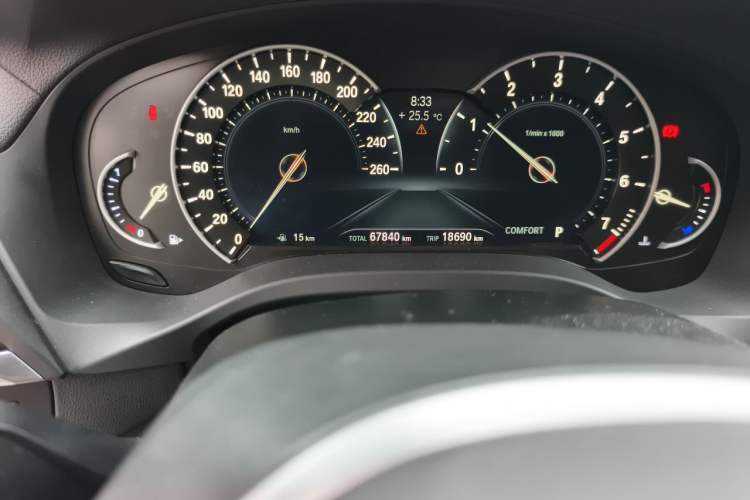 Used BMW X3 2019 xDrive25i M Sport Package Odometer Close Up