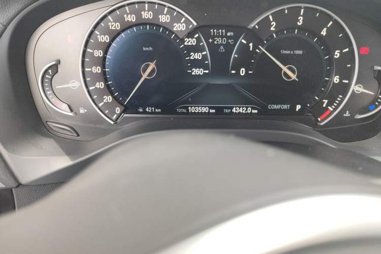 Used BMW X3 2019 xDrive25i M Sport Package Odometer Close Up