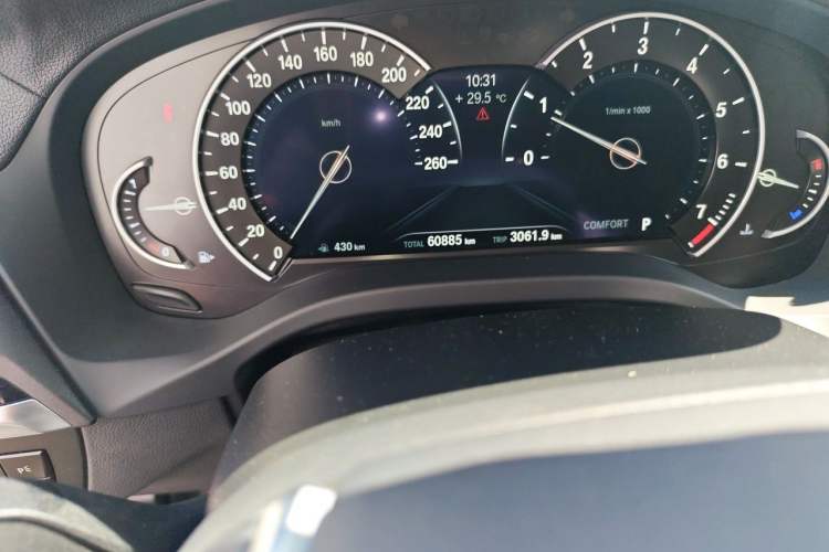 Used BMW X3 2019 xDrive25i Luxury Package Odometer Close Up
